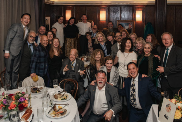 Group photo from the NCCA retirement dinner in San Francisco at John's Grill